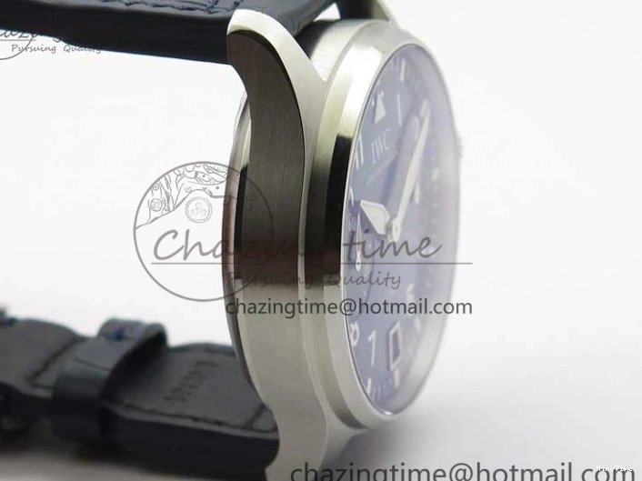 MIROTIME 0124 Supportive Big Pilot IW501008 “Boutique London” SS ZF Best Edition Blue Dial on Blue Leather Strap A 7106